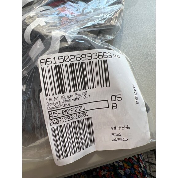 Fanatics NFL Super Bowl LVII Champions Chiefs Roster T Shirt Mens 2XL Gray NEW - Picture 4 of 10